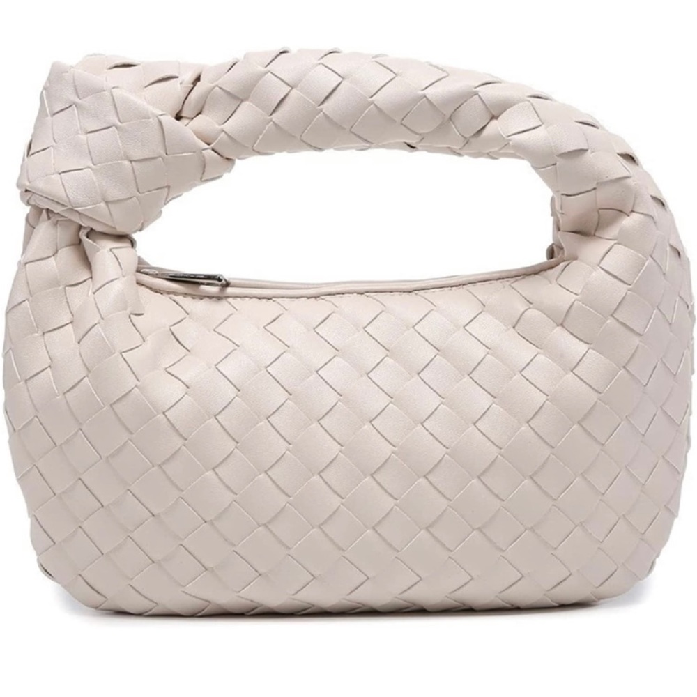 Woven Designer Hobo Faux Leather Shoulder Bag